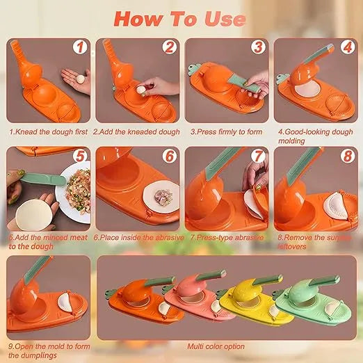 2 in 1 Dough Press Tool Set Dumpling Maker