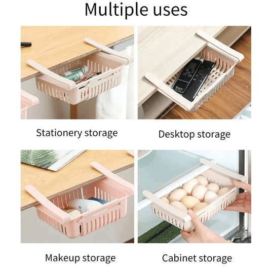Adjustable Kitchen Fridge Storage/ Rack Home Organizer (PACK OF THREE)