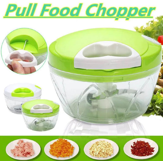 Mini Speedy Chopper Manual Hand Pull Vegetable & Meat Mini Turbo Cutter